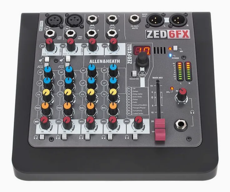 Allen & Heath ZED-6 FX, vista 2