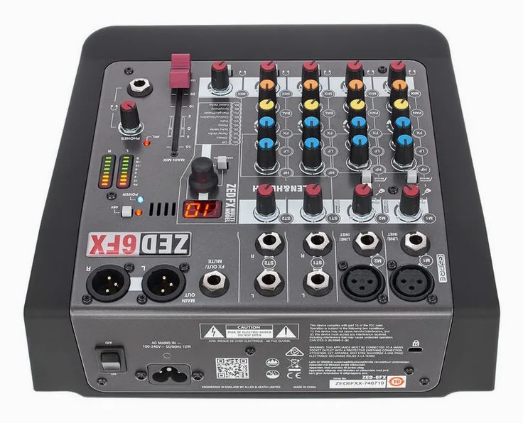 Allen & Heath ZED-6 FX, vista 4