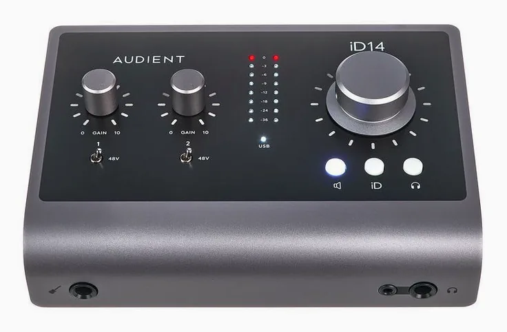 Audient iD14 MKII, vista 2