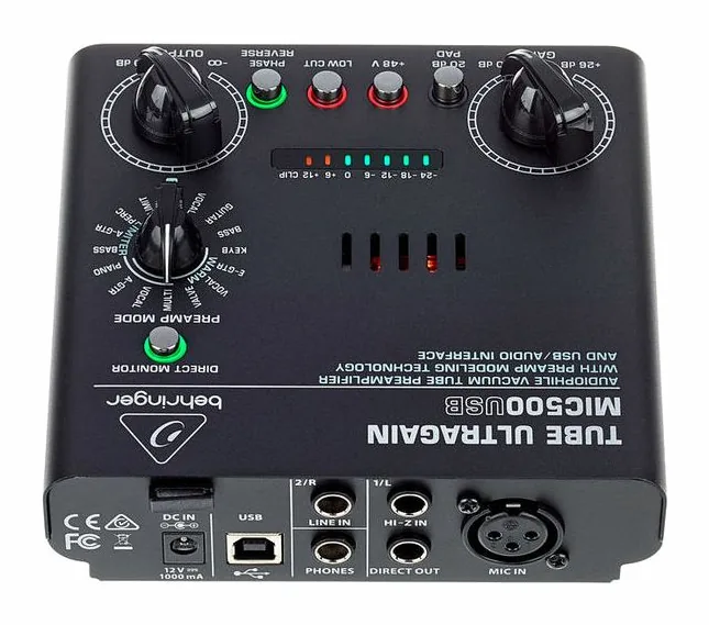 Behringer MIC500USB Tube Ultragain, vista 4