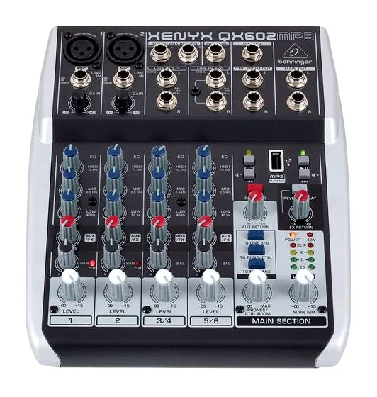Behringer Xenyx QX602MP3, vista 2
