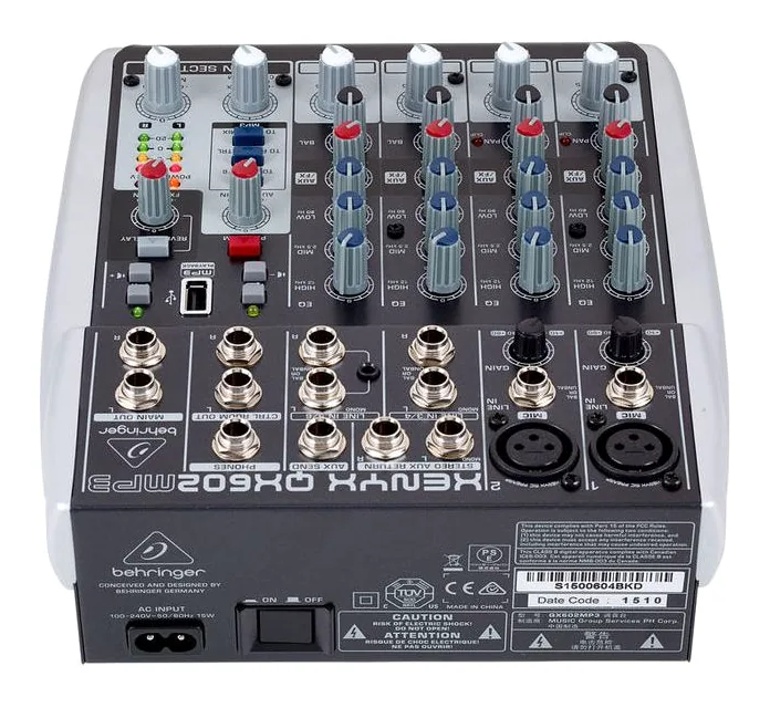 Behringer Xenyx QX602MP3, vista 4