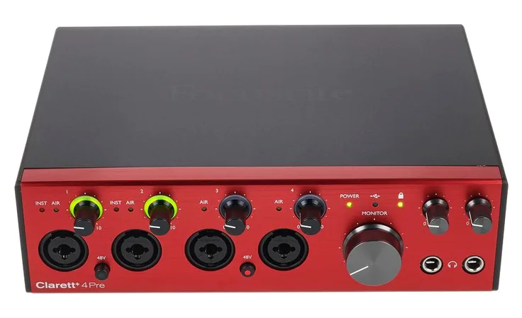 Focusrite Clarett+ 4Pre, vista 2