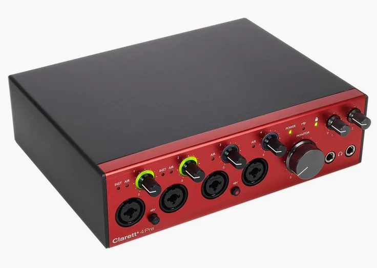 Focusrite Clarett+ 4Pre, vista 3