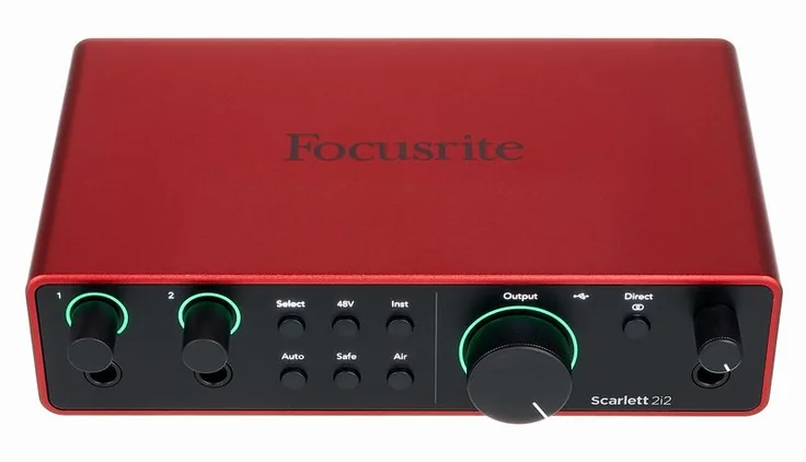Focusrite Scarlett 2i2 4th Generation, vista 2