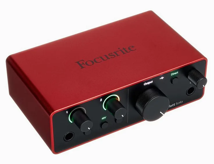 Focusrite Scarlett Solo 4th Gen, vista 3