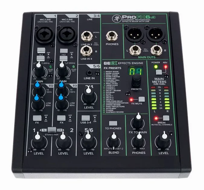 Mackie ProFX6v3, vista 2