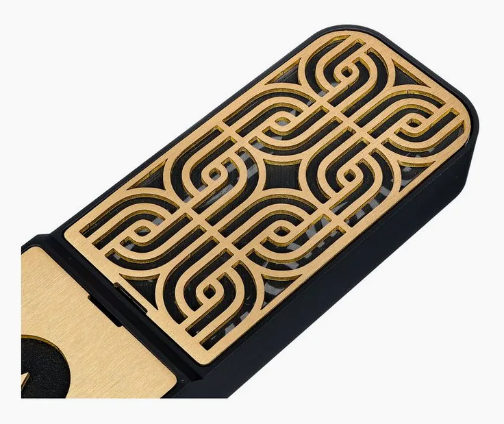 Ohma World Motif Ribbon Black & Brass, vista 4