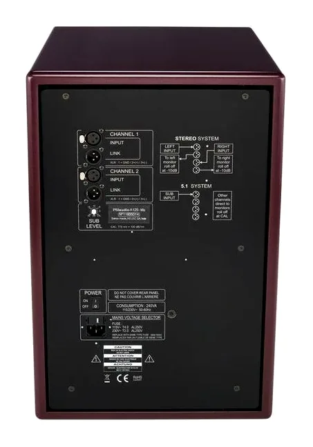 PSI Audio Sub A125-M Studio Red, vista 4