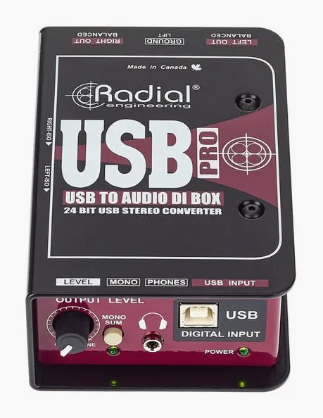 Radial Engineering USB-Pro, vista 2