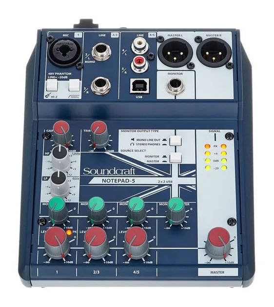 Soundcraft Notepad-5, vista 2