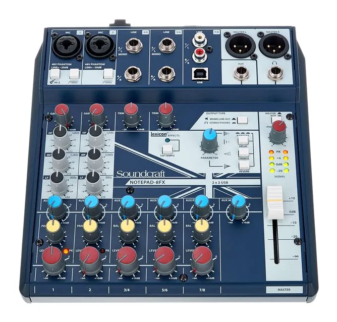 Soundcraft Notepad-8FX, vista 2