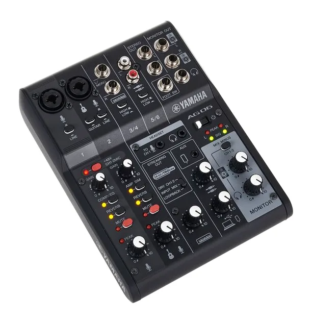 Yamaha AG06 MK2 BK, vista 3