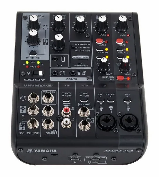 Yamaha AG06 MK2 BK, vista 4