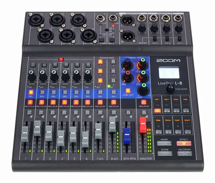 Zoom LiveTrak L-8, vista 2