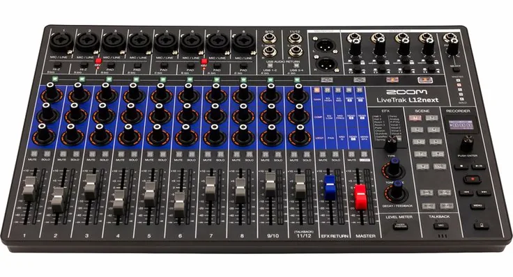 Zoom LiveTrak L12next, vista 2