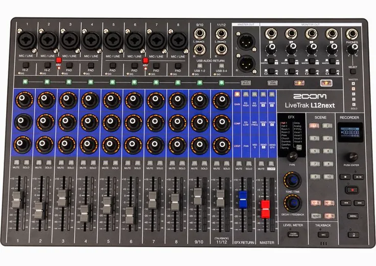 Zoom LiveTrak L12next, vista 4