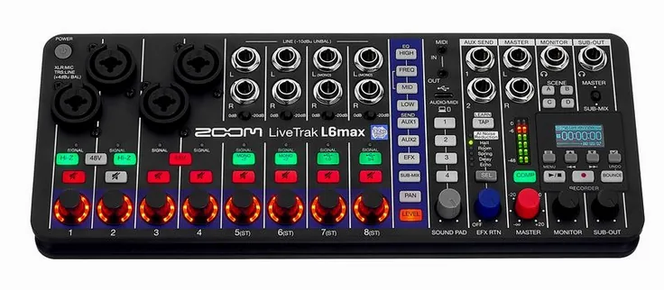 Zoom LiveTrak L6max, vista 2
